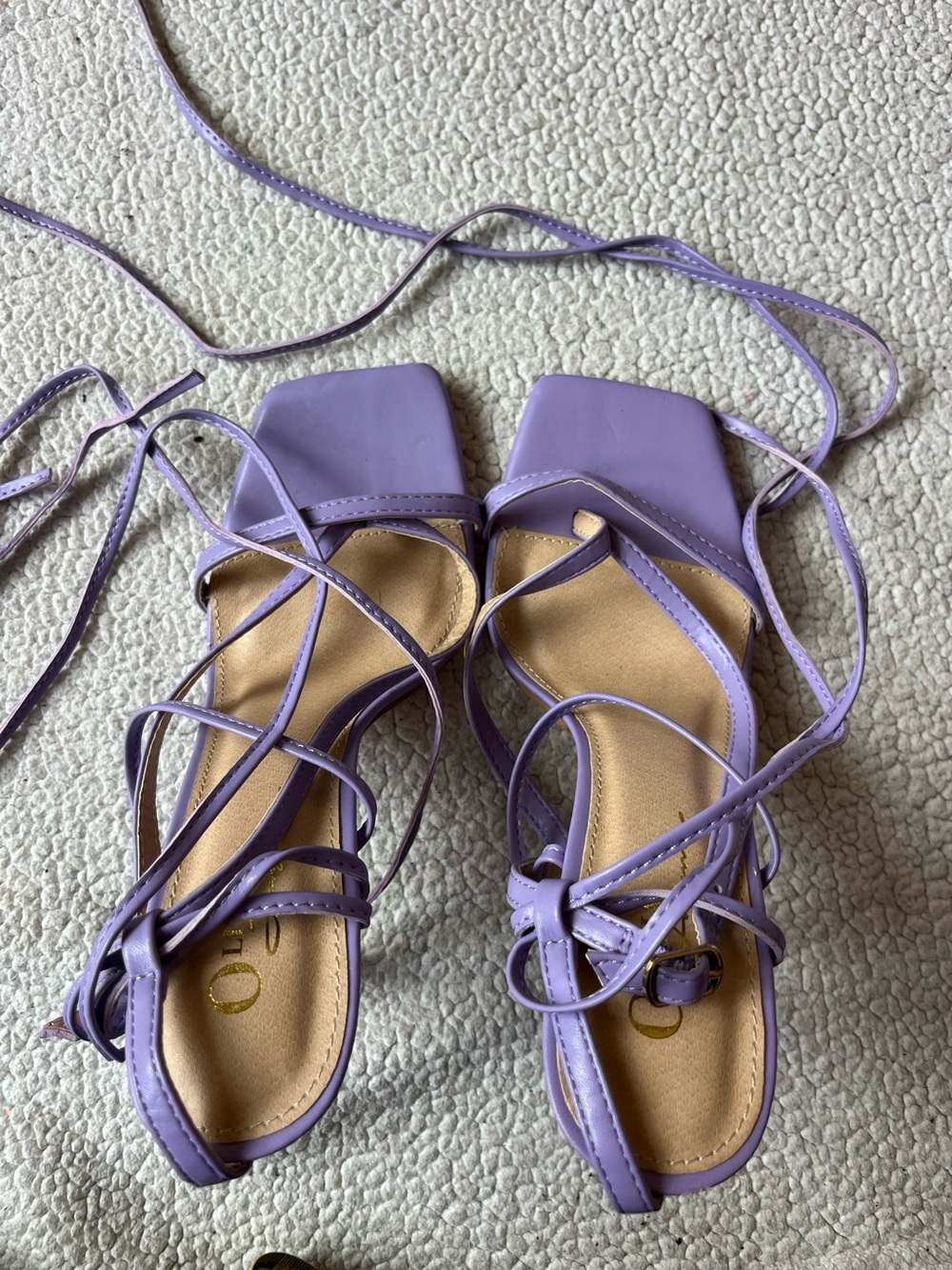 OLIVIA LILAC PURPLE STRAPPY HIGH HEELS WOMENS 8.5